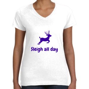 Women's Fine Jersey V-Neck Tee Thumbnail