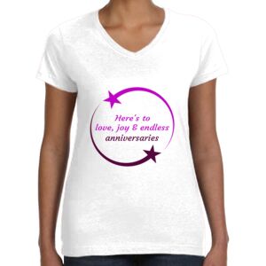 Women's Fine Jersey V-Neck Tee Thumbnail