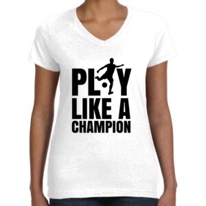 Women's Fine Jersey V-Neck Tee Thumbnail