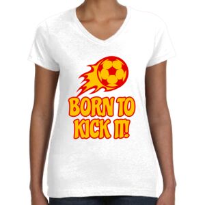 Women's Fine Jersey V-Neck Tee Thumbnail