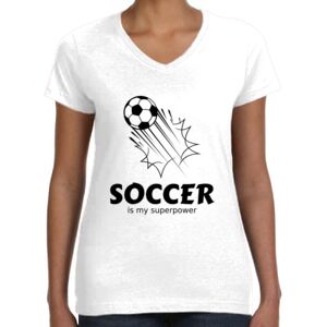 Women's Fine Jersey V-Neck Tee Thumbnail