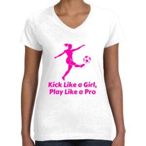 Women's Fine Jersey V-Neck Tee Thumbnail
