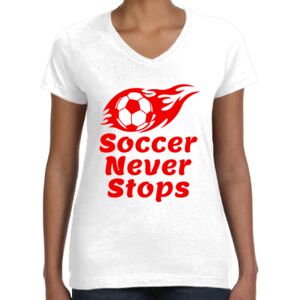 Women's Fine Jersey V-Neck Tee Thumbnail