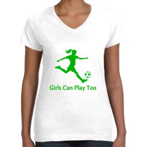 Women's Fine Jersey V-Neck Tee Thumbnail