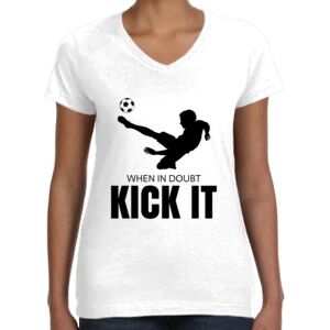 Women's Fine Jersey V-Neck Tee Thumbnail