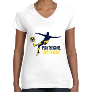 Women's Fine Jersey V-Neck Tee Thumbnail