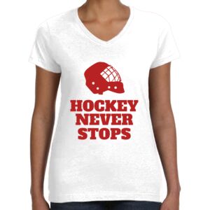 Women's Fine Jersey V-Neck Tee Thumbnail
