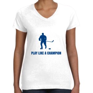 Women's Fine Jersey V-Neck Tee Thumbnail