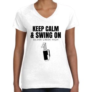 Women's Fine Jersey V-Neck Tee Thumbnail