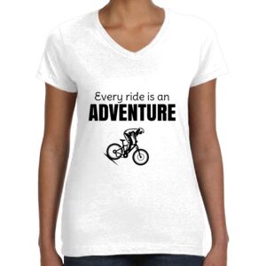 Women's Fine Jersey V-Neck Tee Thumbnail