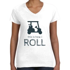 Women's Fine Jersey V-Neck Tee Thumbnail