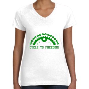 Women's Fine Jersey V-Neck Tee Thumbnail