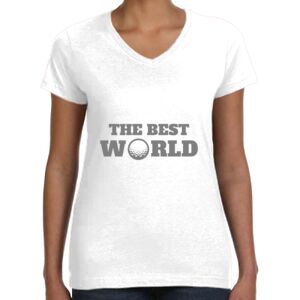 Women's Fine Jersey V-Neck Tee Thumbnail