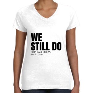 Women's Fine Jersey V-Neck Tee Thumbnail