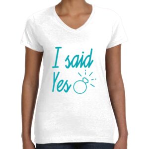 Women's Fine Jersey V-Neck Tee Thumbnail