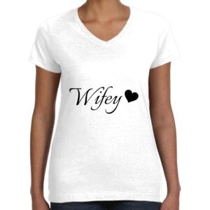 Women's Fine Jersey V-Neck Tee Thumbnail