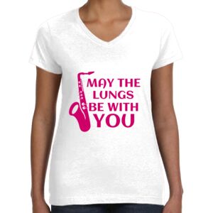 Women's Fine Jersey V-Neck Tee Thumbnail