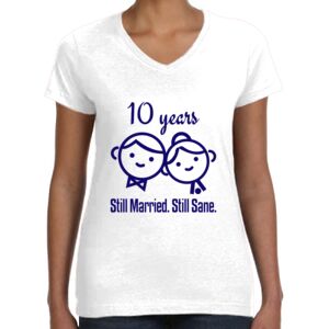 Women's Fine Jersey V-Neck Tee Thumbnail