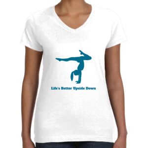 Women's Fine Jersey V-Neck Tee Thumbnail