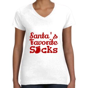 Women's Fine Jersey V-Neck Tee Thumbnail