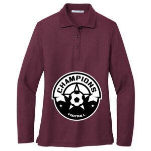 Women's Silk Touch Long Sleeve Polo Thumbnail