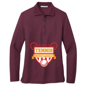 Women's Silk Touch Long Sleeve Polo Thumbnail