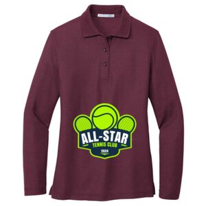 Women's Silk Touch Long Sleeve Polo Thumbnail