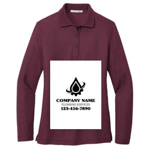 Women's Silk Touch Long Sleeve Polo Thumbnail