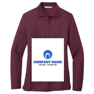 Women's Silk Touch Long Sleeve Polo Thumbnail