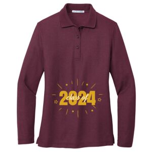Women's Silk Touch Long Sleeve Polo Thumbnail