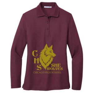 Women's Silk Touch Long Sleeve Polo Thumbnail