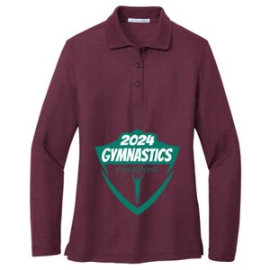 Women's Silk Touch Long Sleeve Polo Thumbnail