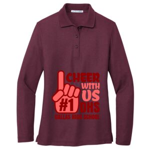 Women's Silk Touch Long Sleeve Polo Thumbnail