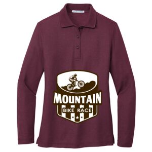 Women's Silk Touch Long Sleeve Polo Thumbnail