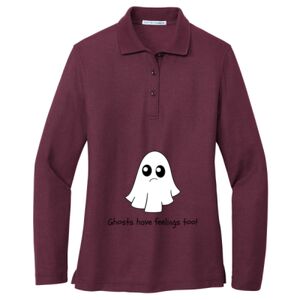 Women's Silk Touch Long Sleeve Polo Thumbnail