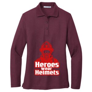 Women's Silk Touch Long Sleeve Polo Thumbnail