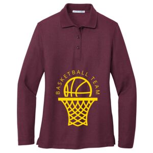 Women's Silk Touch Long Sleeve Polo Thumbnail