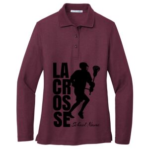 Women's Silk Touch Long Sleeve Polo Thumbnail