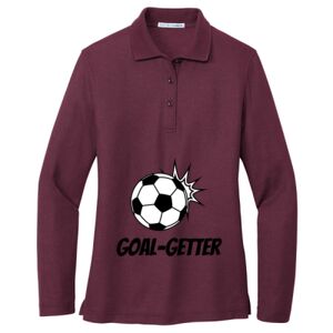 Women's Silk Touch Long Sleeve Polo Thumbnail