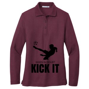Women's Silk Touch Long Sleeve Polo Thumbnail