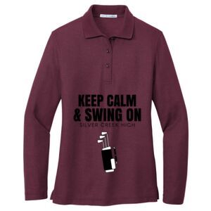 Women's Silk Touch Long Sleeve Polo Thumbnail