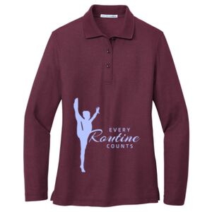 Women's Silk Touch Long Sleeve Polo Thumbnail