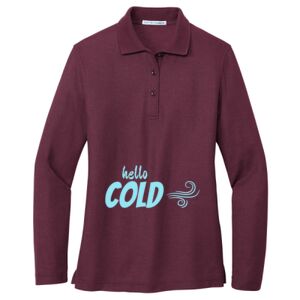 Women's Silk Touch Long Sleeve Polo Thumbnail